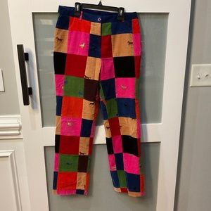 Lilly Pulitzer Corduroy Patchwork Pants Vintage